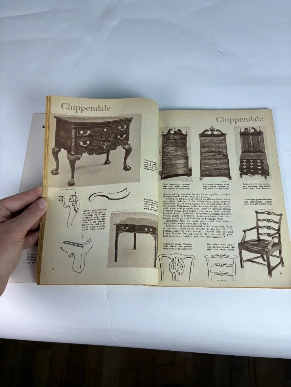 Vintage Early American Antique Furniture Book by Morton Yarmon | 1952 Fawcett
